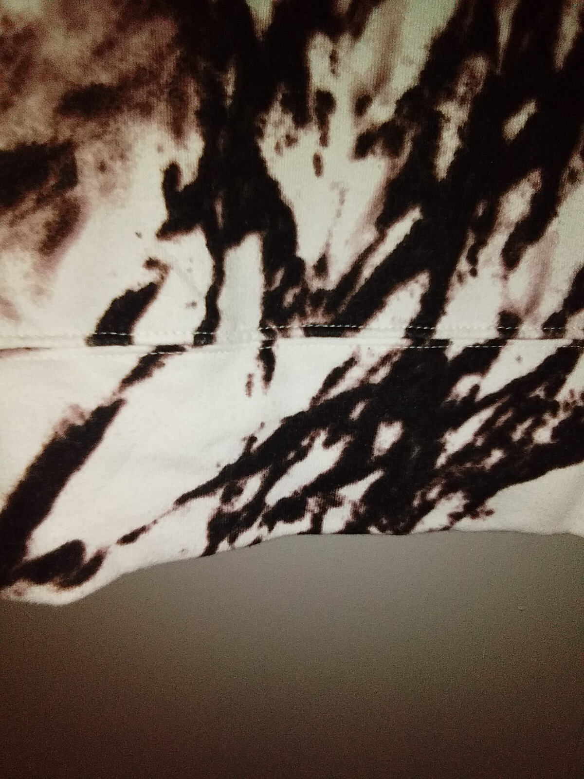 ZELLA Crew Neck Sweat Shirt Brown and WhiteTie Dye Long Sleeves Large gallery