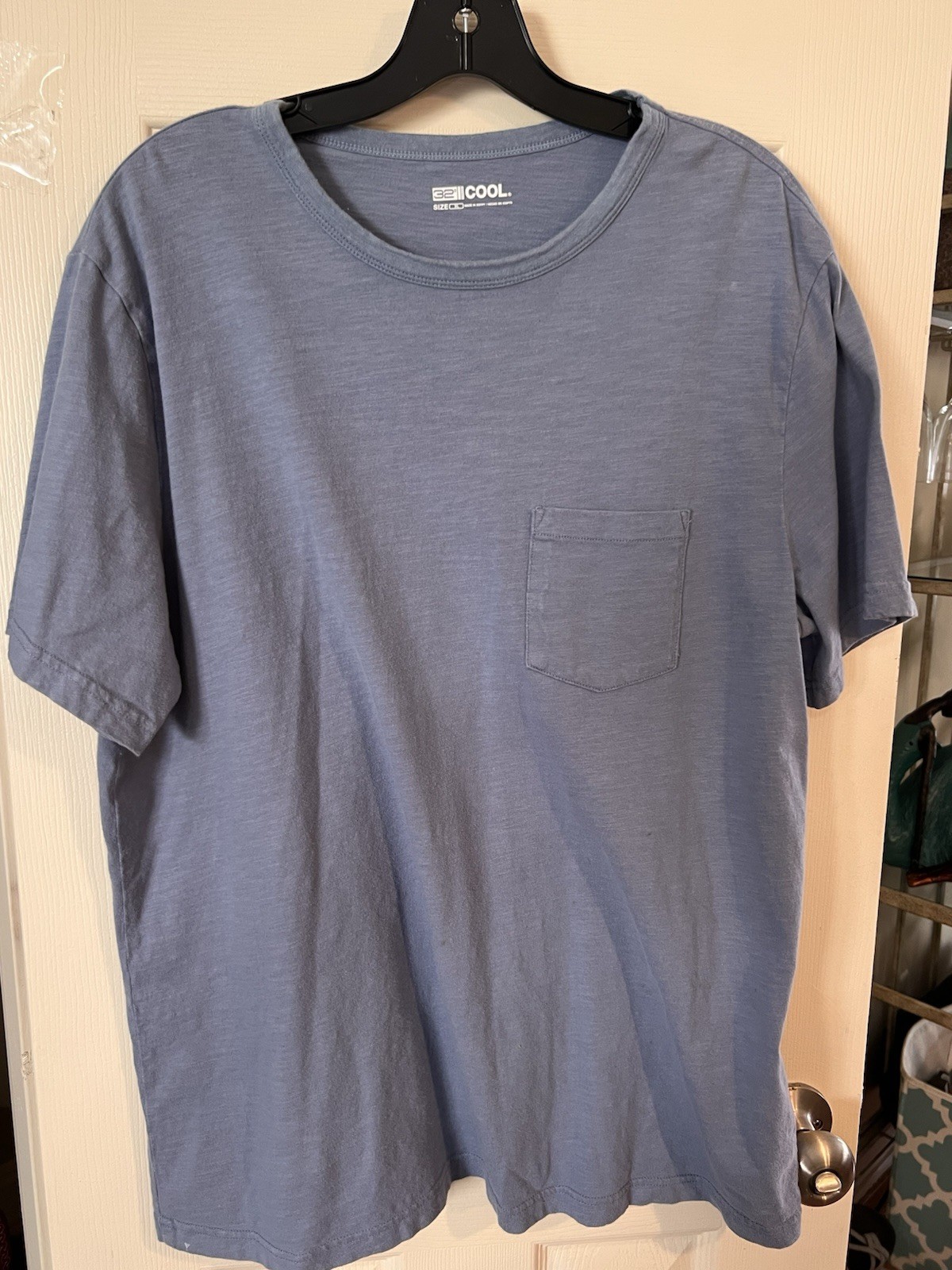 32 Degrees COOL T-Shirt Mens XL Summer Cotton Jersey Pocket Crew Neck Outdoor
