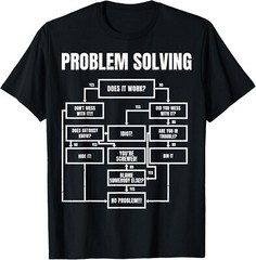 Men Problem Solving Chart – Flow Chart Geek Nerd Funny Gift Unisex T-Shirt