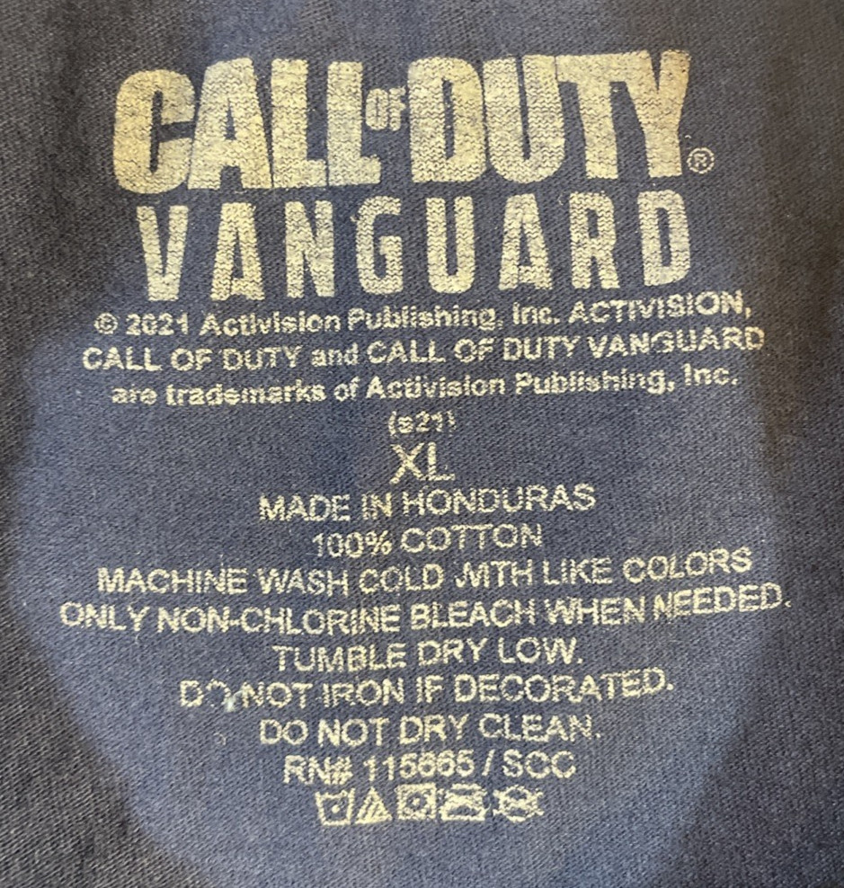 XL Blue Call Of Duty Vanguard T-Shirt Video Games gallery