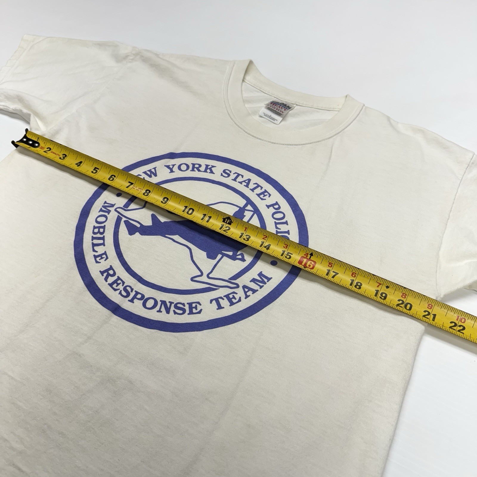 Vtg New York State Police Mens T-Shirt L Mobile Response Team Big Logo Graphic gallery