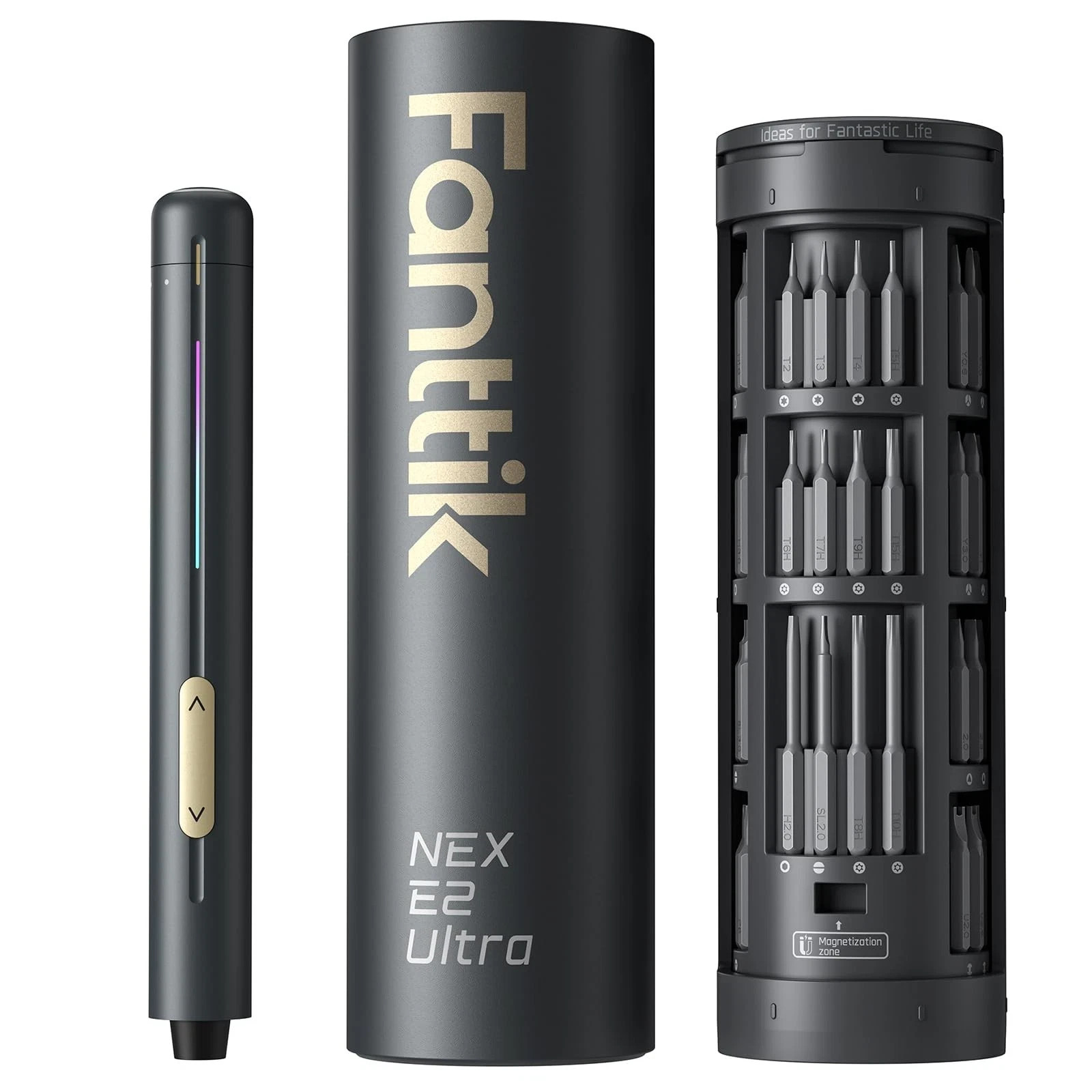 Fanttik E2 Ultra Precision Electric Screwdriver Tool with 50 Steel Bits NIB