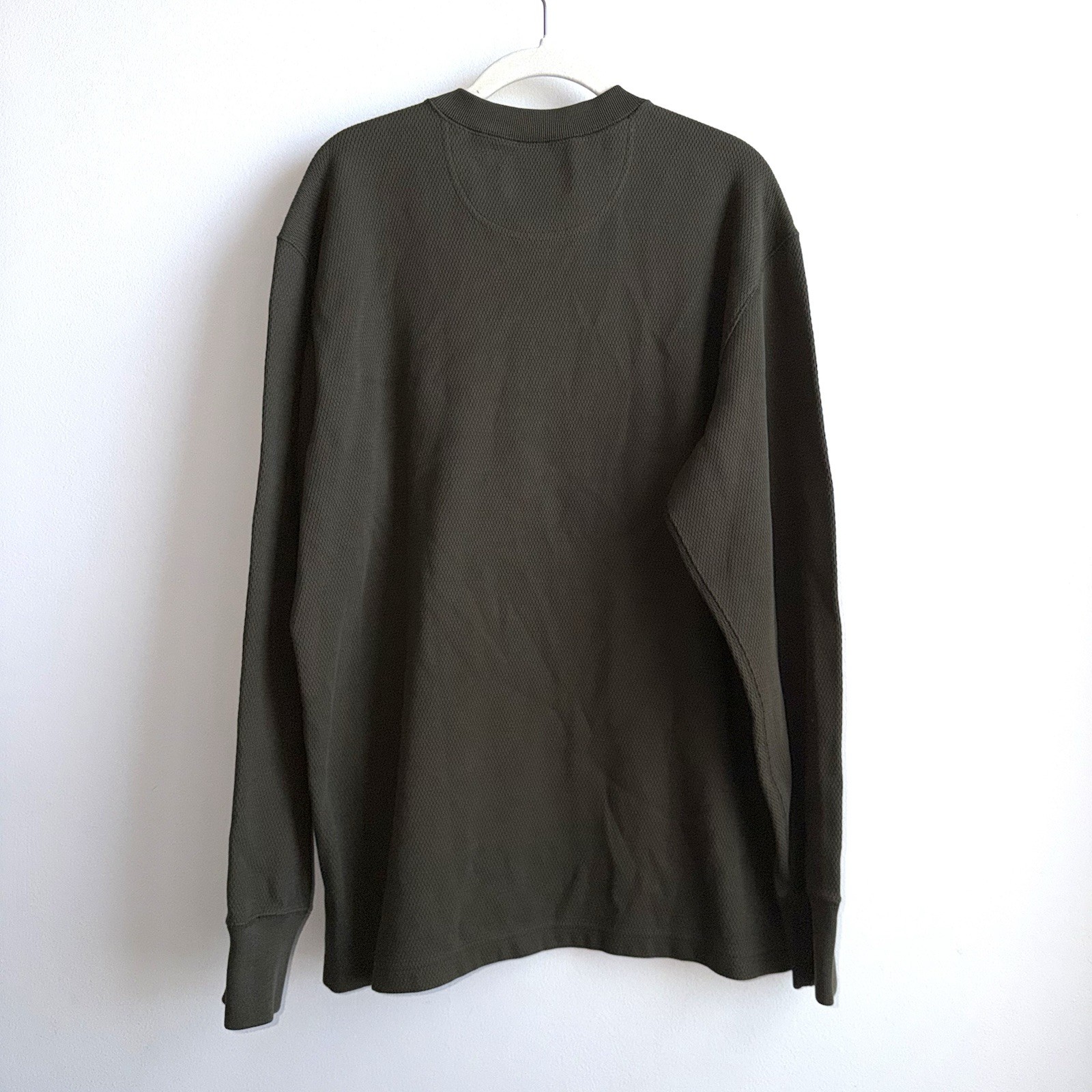 Filson Men’s Size LARGE Waffle Knit Henley Mossy Rock Green gallery
