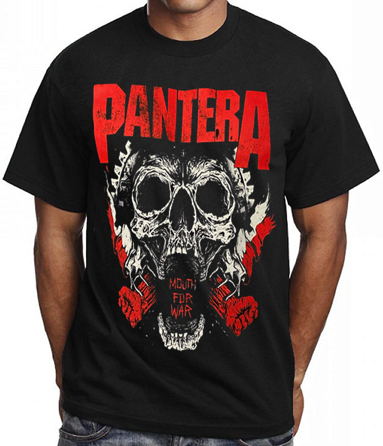 PANTERA MOUTH FOR WAR Heavy Metal Band Black T-Shirt gallery