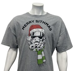 Star Wars “Merry Sithmas” Christmas Storm Trooper Gray Graphic T-Shirt Size XXL