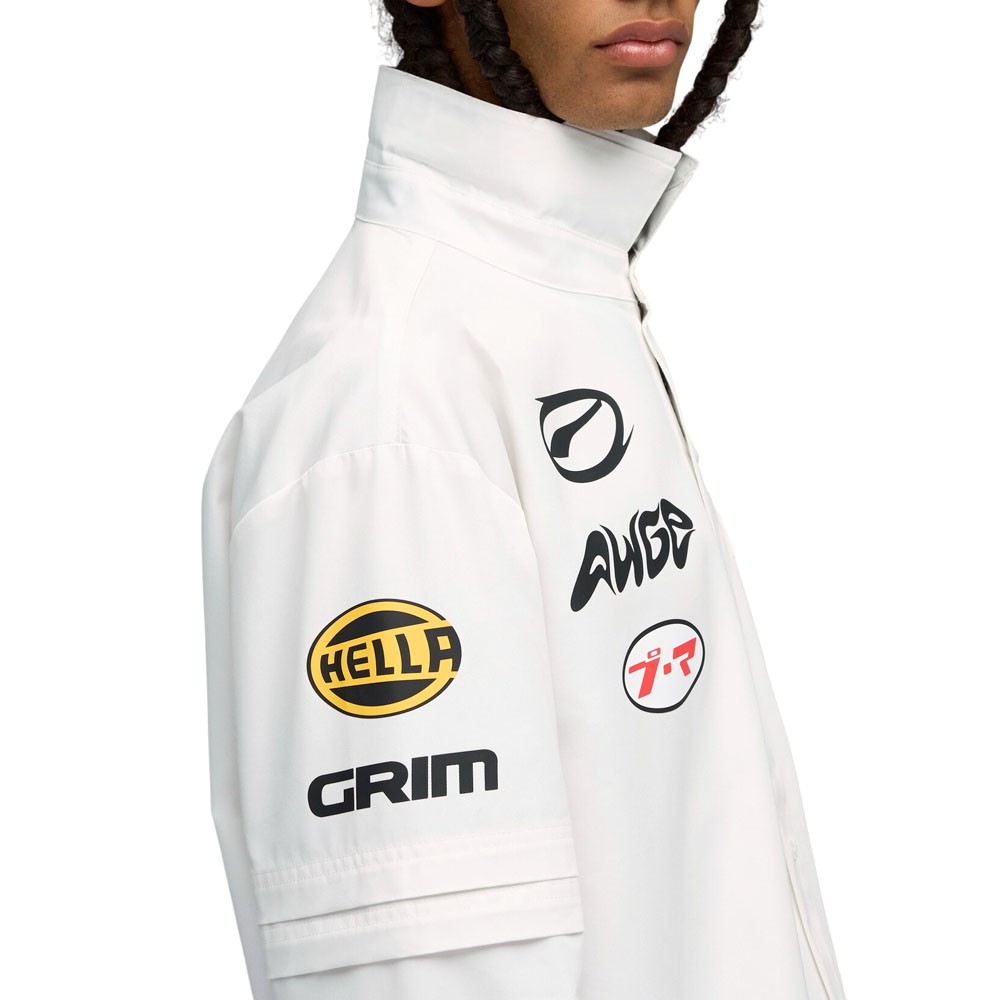 PUMA Asap Rocky X Layered Pit Graphic Collared Long Sleeve Button Up Mens Size gallery