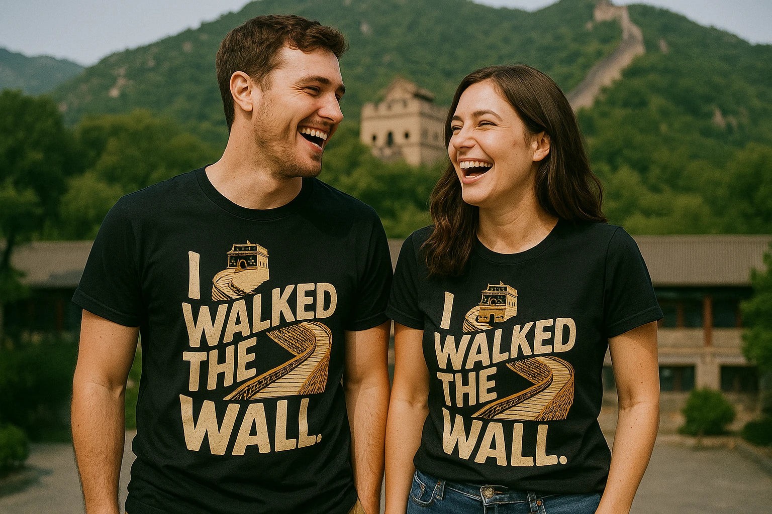 The Great Wall Of China Shirts - "I Walked the Wall." Graphic Tee gallery