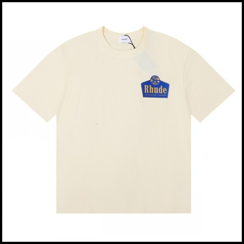 RHUDE 16Style Men Women High Quality 100% Cotton Short Sleeve Polo T-Shirt S-2XL