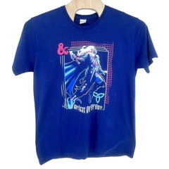 Dungeons and Dragons Drizzt DoUrden Graphic T Shirt Navy Blue Mens XL Fantasy
