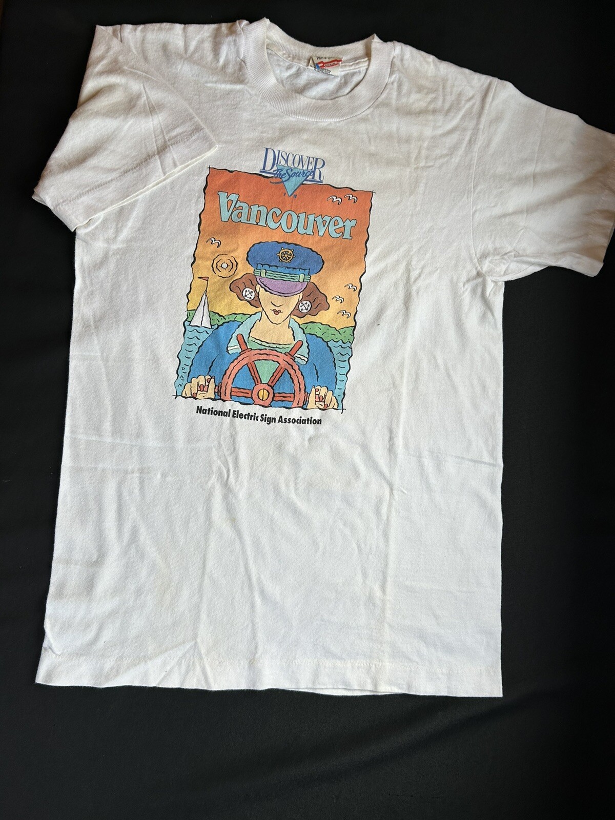 Vintage VANCOUVER CANADA Single Stitch t shirt captain woman source electric gallery