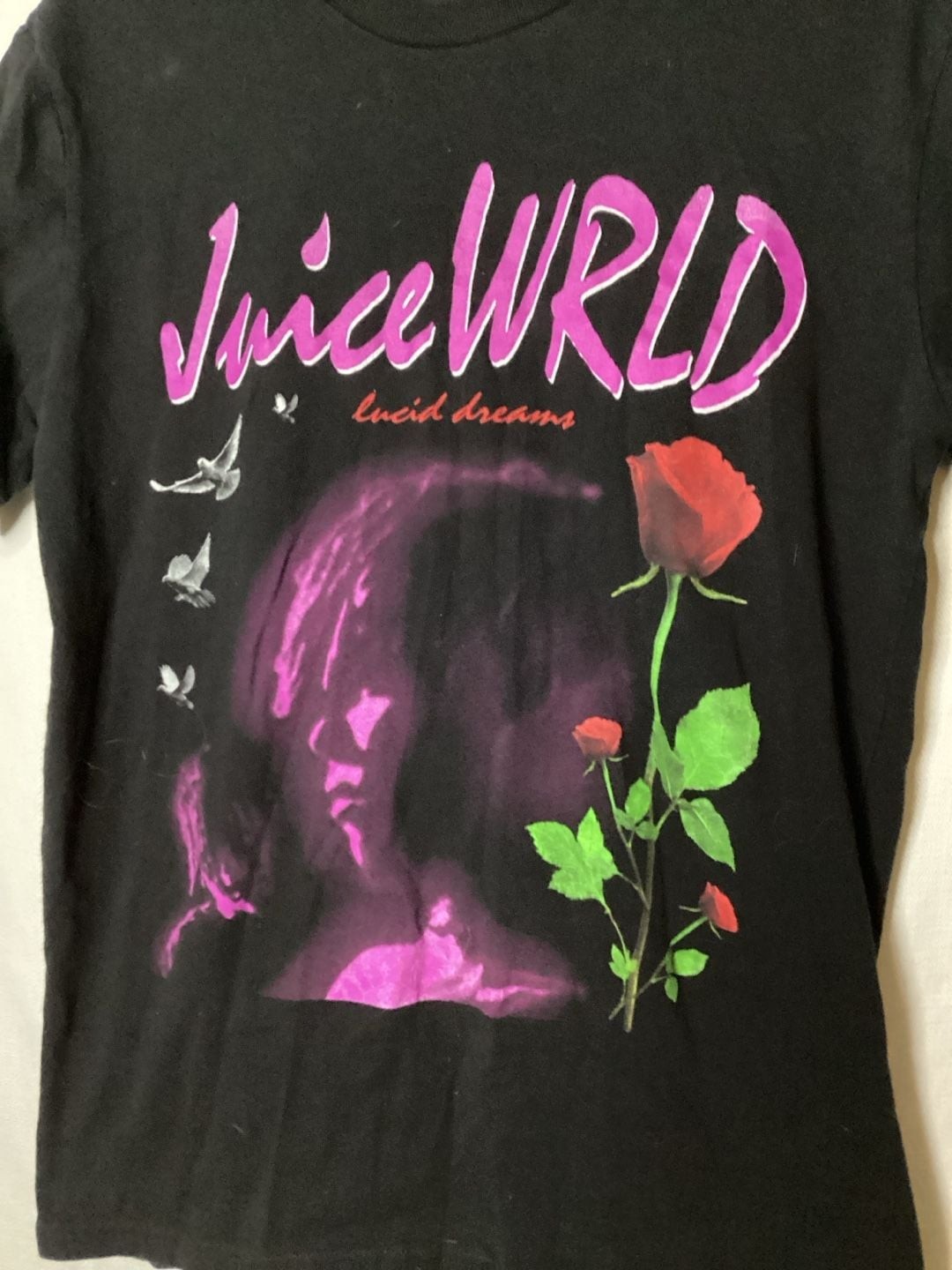 Juice WRLD Lucid Dreams Rose Portrait Graphic T-Shirt gallery