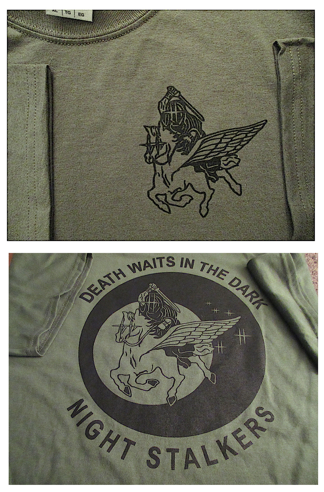 160th NIGHT STALKERS SOAR Death waits In The Dark T-Shirt Large USA Ultra Co 6oz gallery