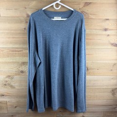 Magellan Mens Shirt Classic Fit Long Sleeve Waffle Knit Layer Outdoor Blue 3XL