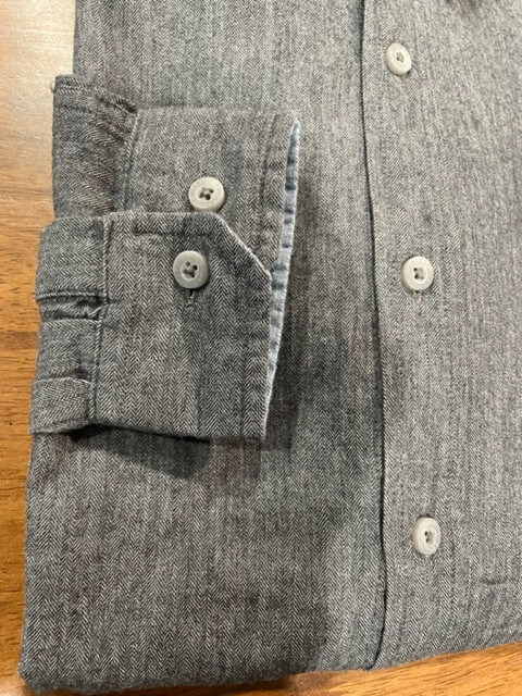 TAHARI MEN BRUSHED HERRINGBONE BUTTON SHIRT (CHARCOAL, XX-LARGE) NWT AA-5 gallery