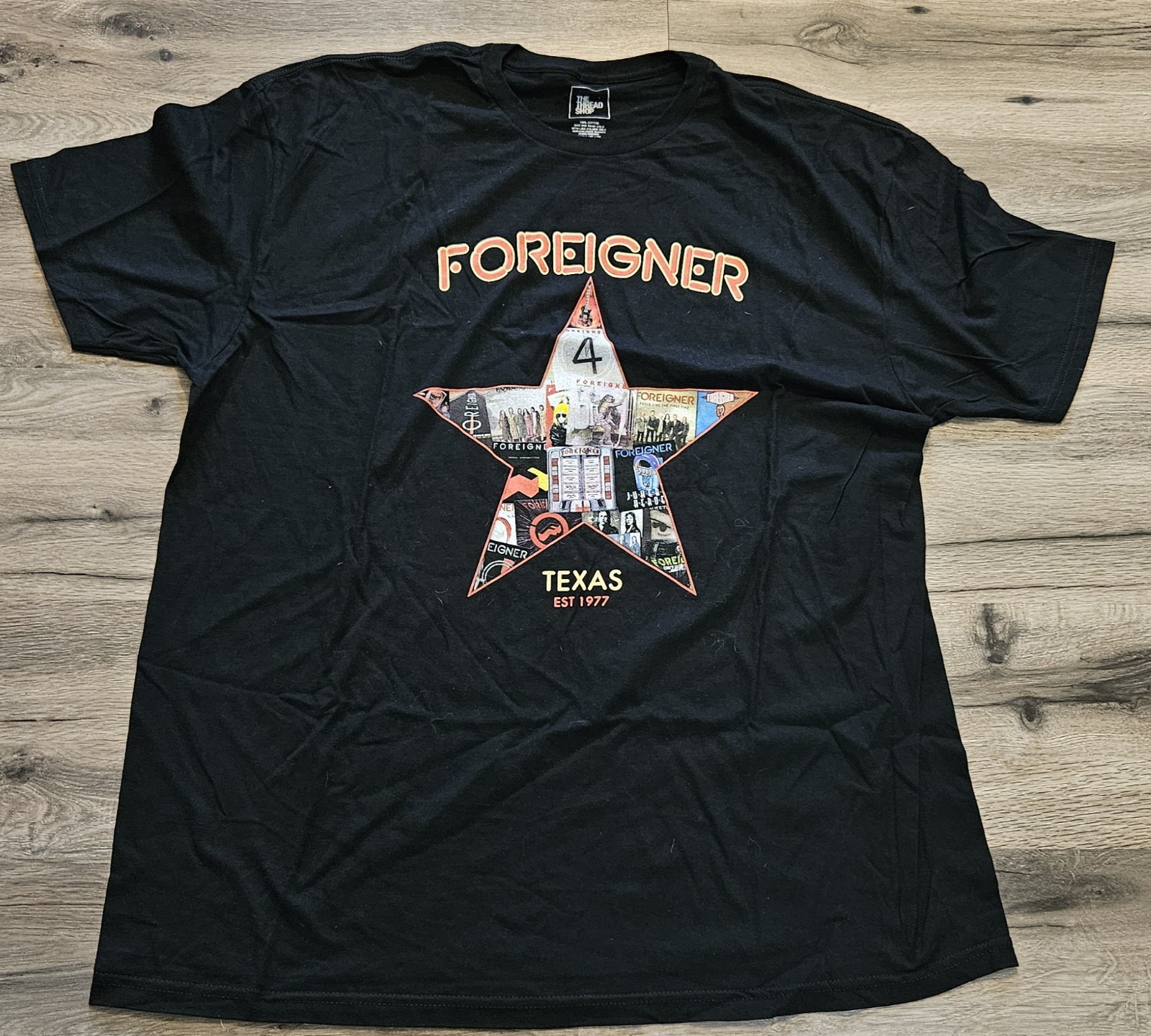 The Thread Shop Foreigner Men's Black Texas Tour 2022 TShirt Size 2xl Nwot gallery