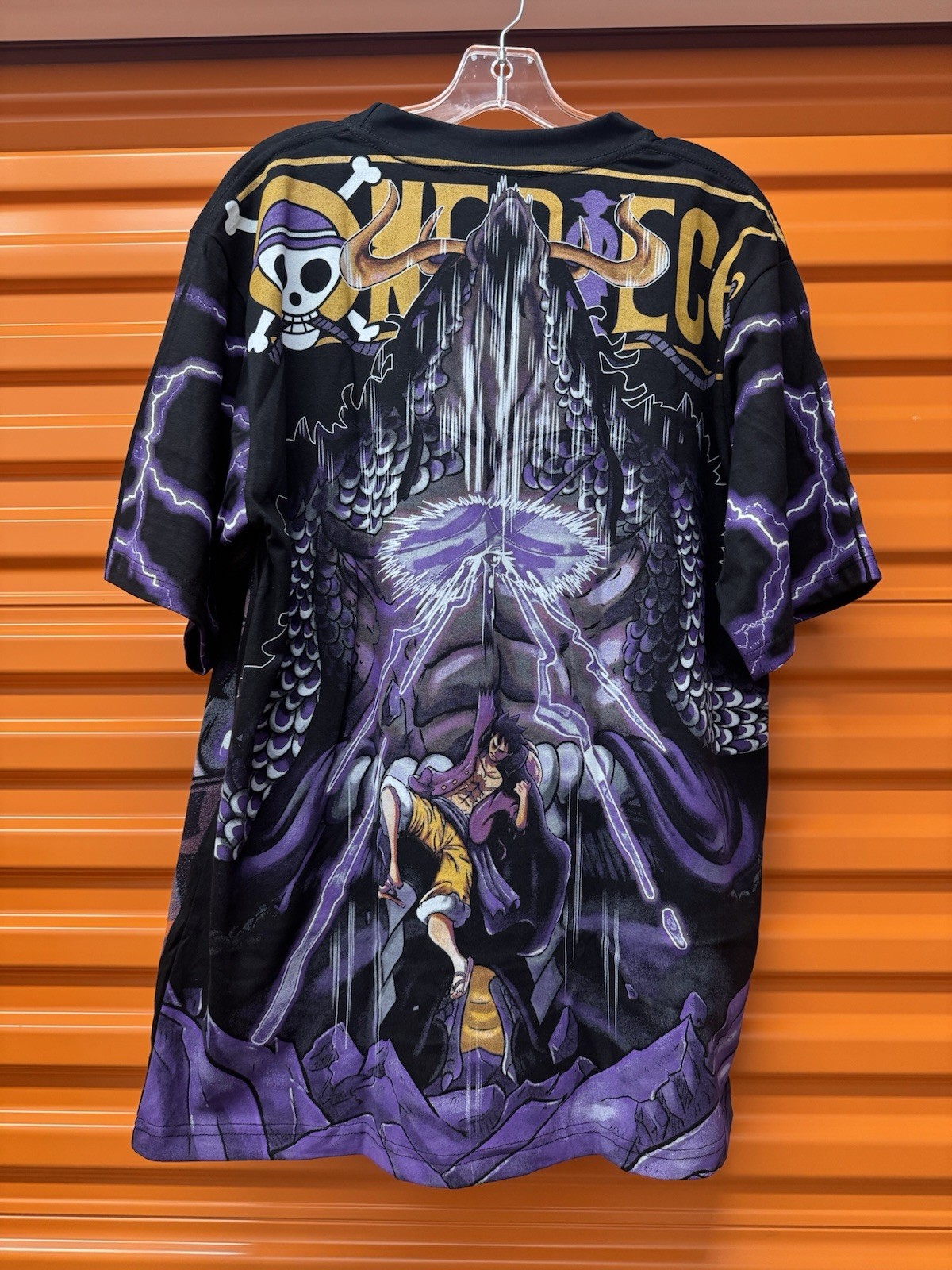 One Piece Monkey D Luffy Anime AOP T-shirt Crown Tag Manga Size XL
