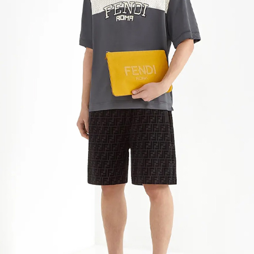 Fendi Ss21 Mesh Splicing Letter Short Sleeve T-Shirt gallery