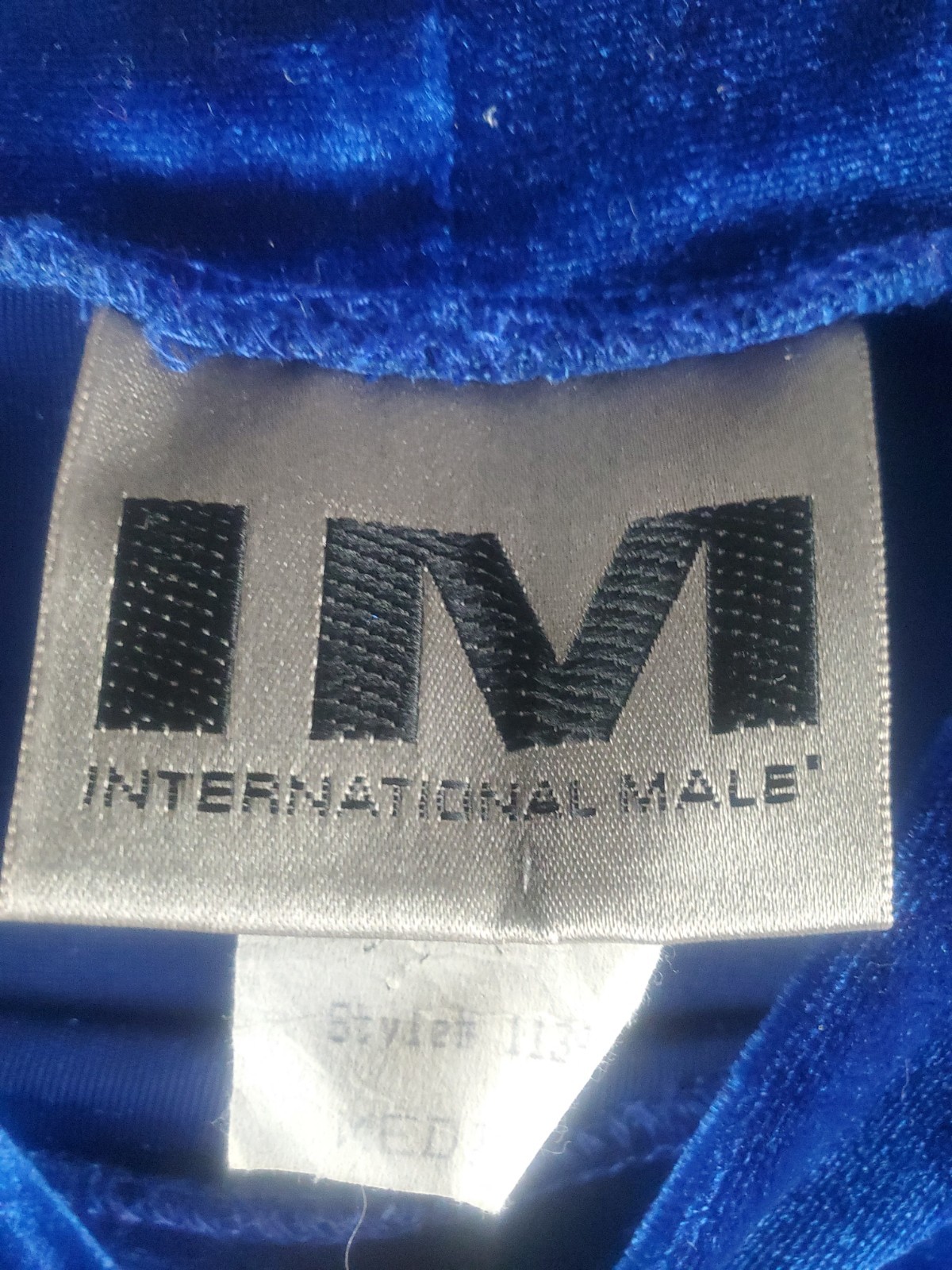 International Male Blue Suede Shirt Medium Vintage gallery