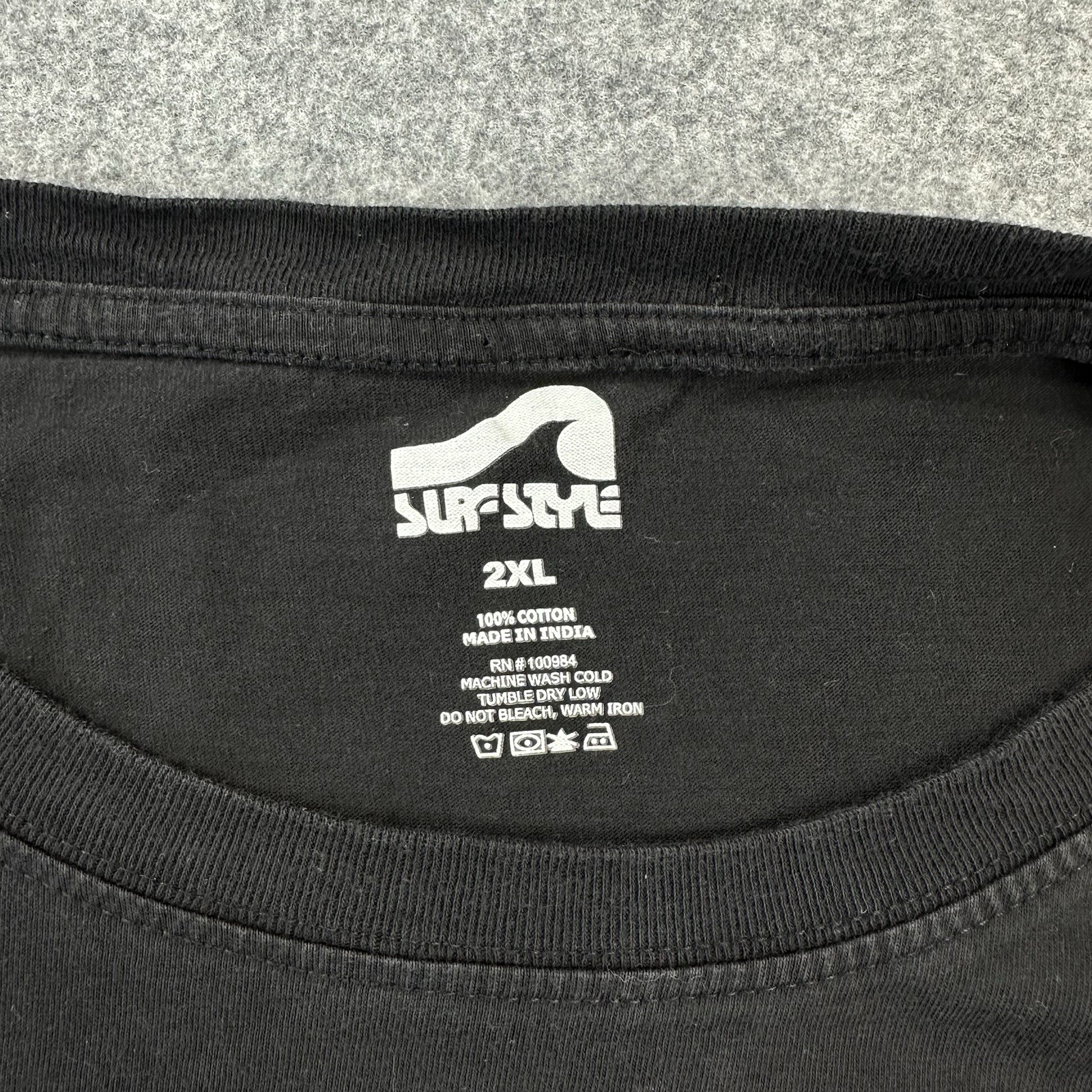 Surf Style Shirt Mens 2XL Black South Beach Miami Graphic Tee Tagless Palm Trees gallery