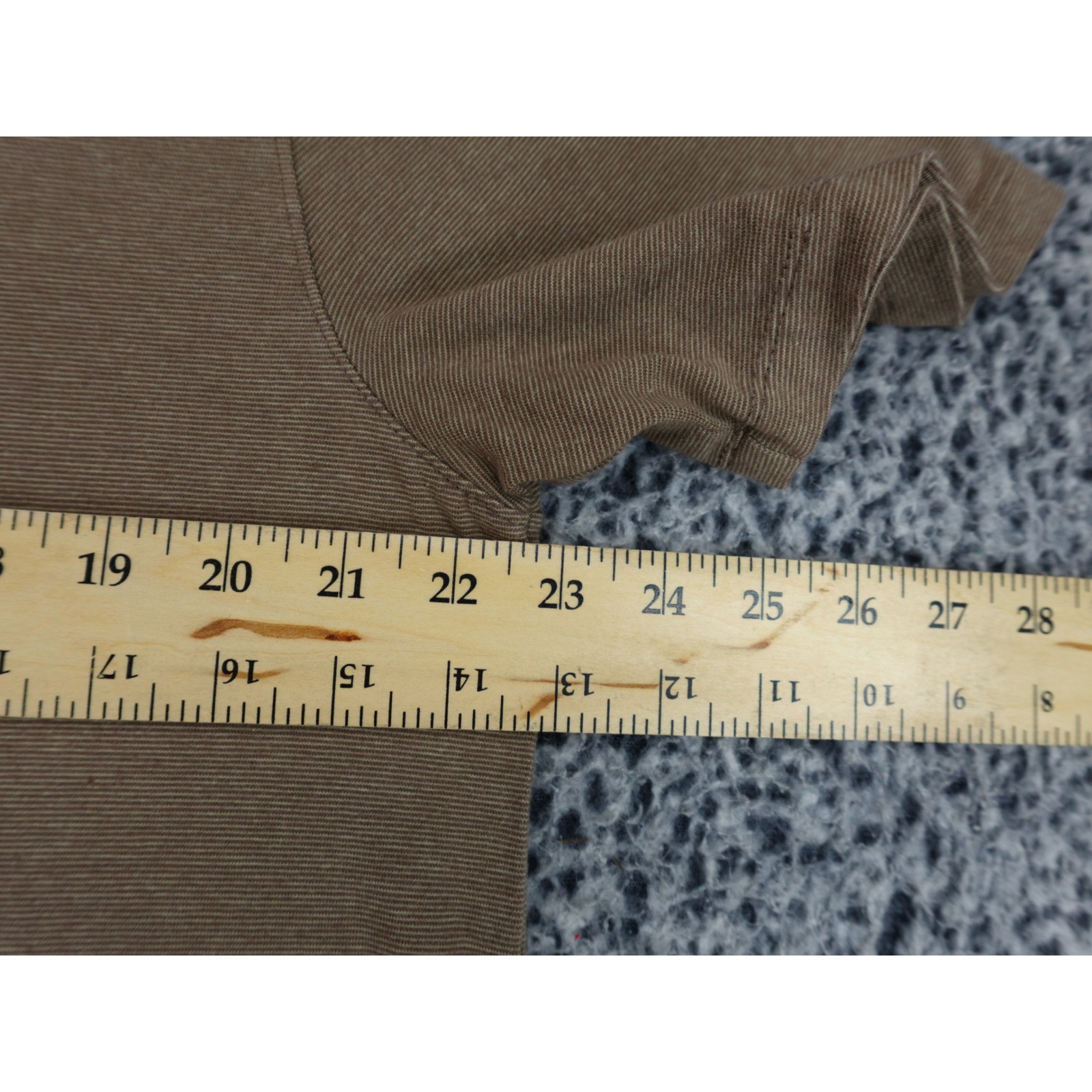 DKNY T-Shirt Mens XL Brown Excellent Ribbed Texture Short Sleeve Cotton Spandex gallery