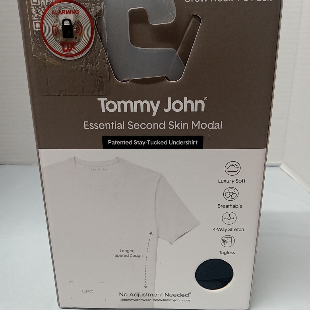 Tommy John Second Skin Crew Neck Undershirt Multicolors Men's Size L Soft 3 Pack gallery
