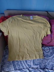 Gap Everyday Soft Men’s Solid Yellow Crew Neck Short Sleeve T-Shirt Size L