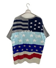 FACETASM Stars and Stripes Oversized Tee gray SPT-1030-07