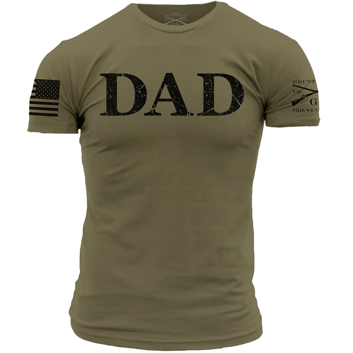 Grunt Style Dad Defined T-Shirt - Military Green/Black gallery