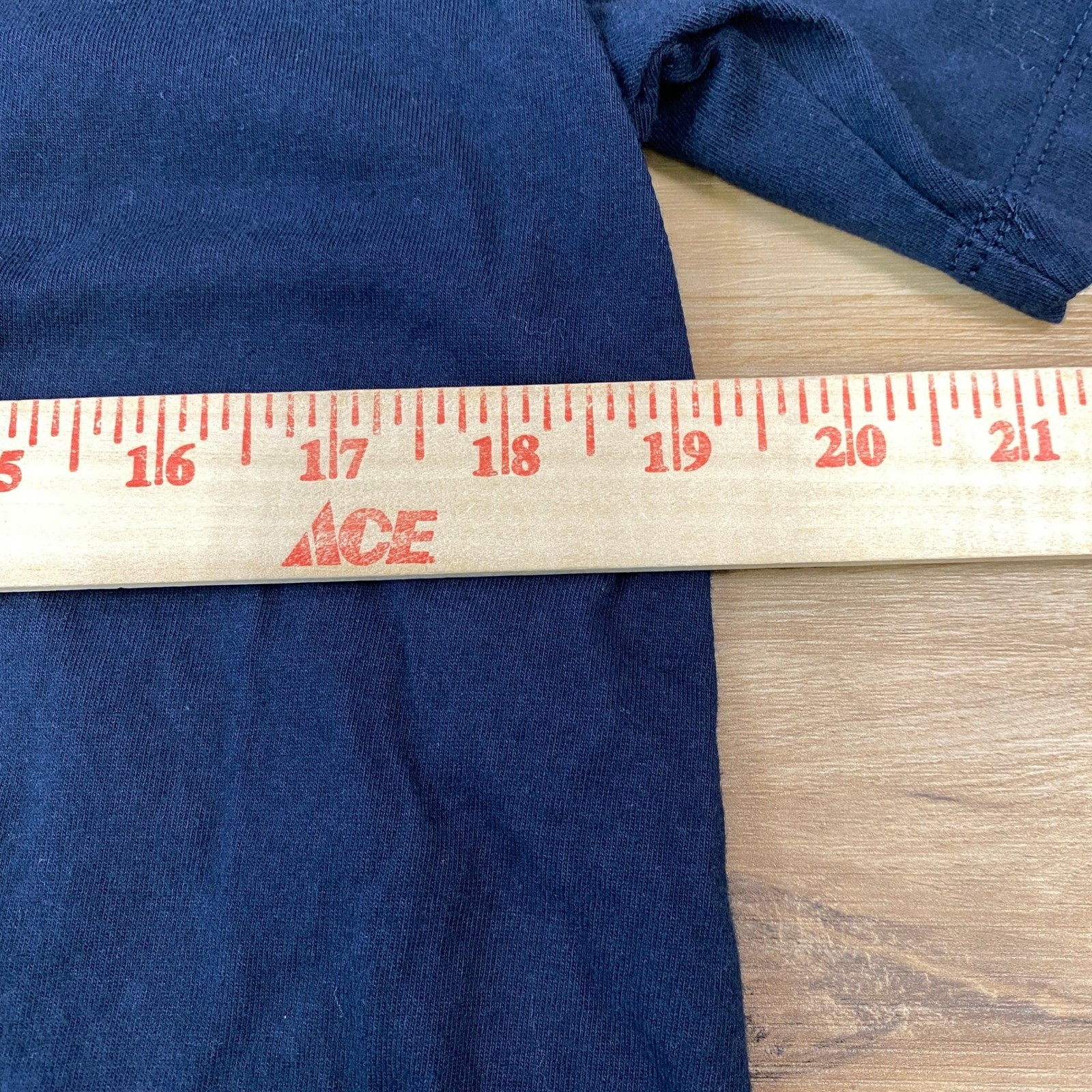 Aime Leon Dore T-Shirt Men Large Minimalist 100% Cotton Navy Blue Made in Canada gallery