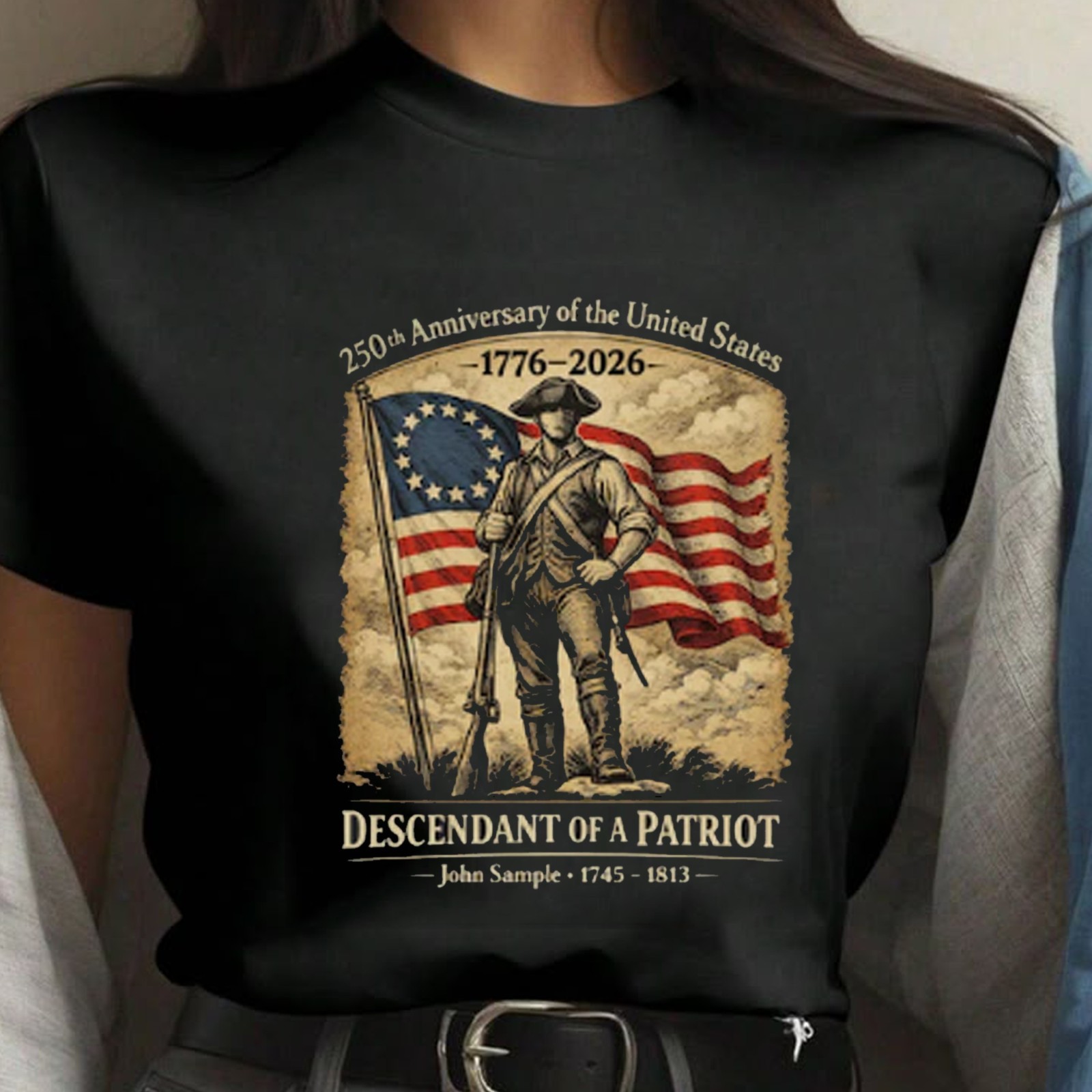 250th Anniversary of the United States Shirt, Descendant of a Patriot Tee 1776 gallery