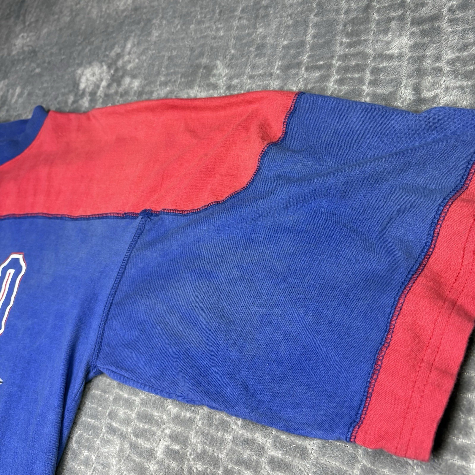 Vtg 1996 Chicago Cubs Shirt XL Iron Knights Pro Edge Colorblock Distressed 90s gallery