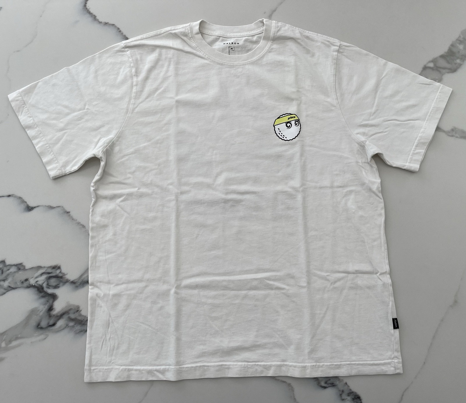 Malbon X Prince Backcourt White Shirt Sz Medium gallery