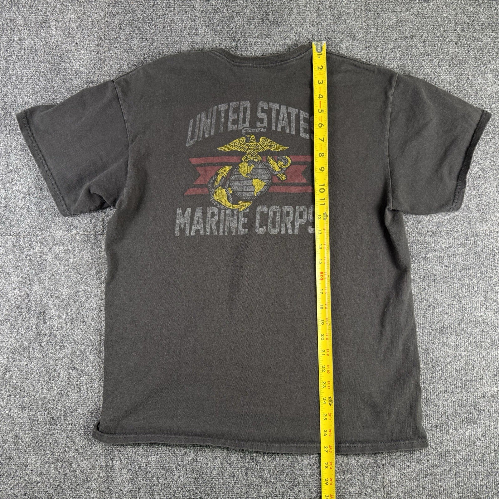 Marines Shirt Men L Black Graphic Crew Military Logo gallery