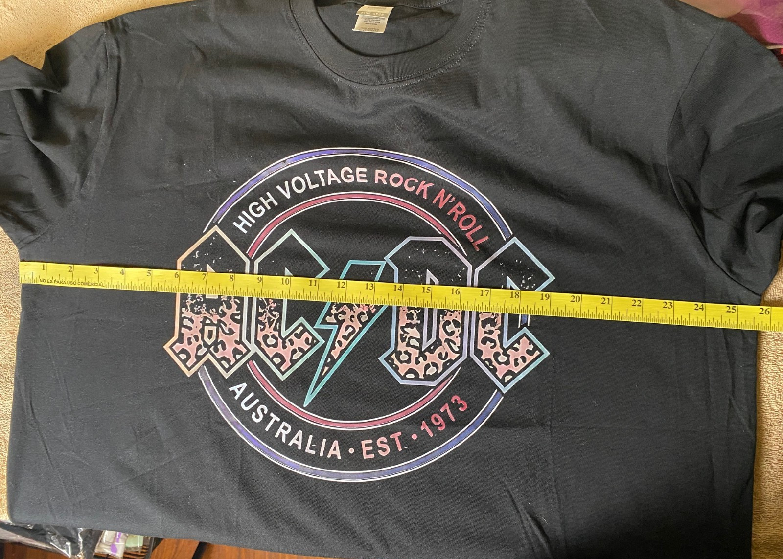 AC/DC High Voltage Rock N Roll Australia 1973 Black Tee SZ XL-NWOT gallery