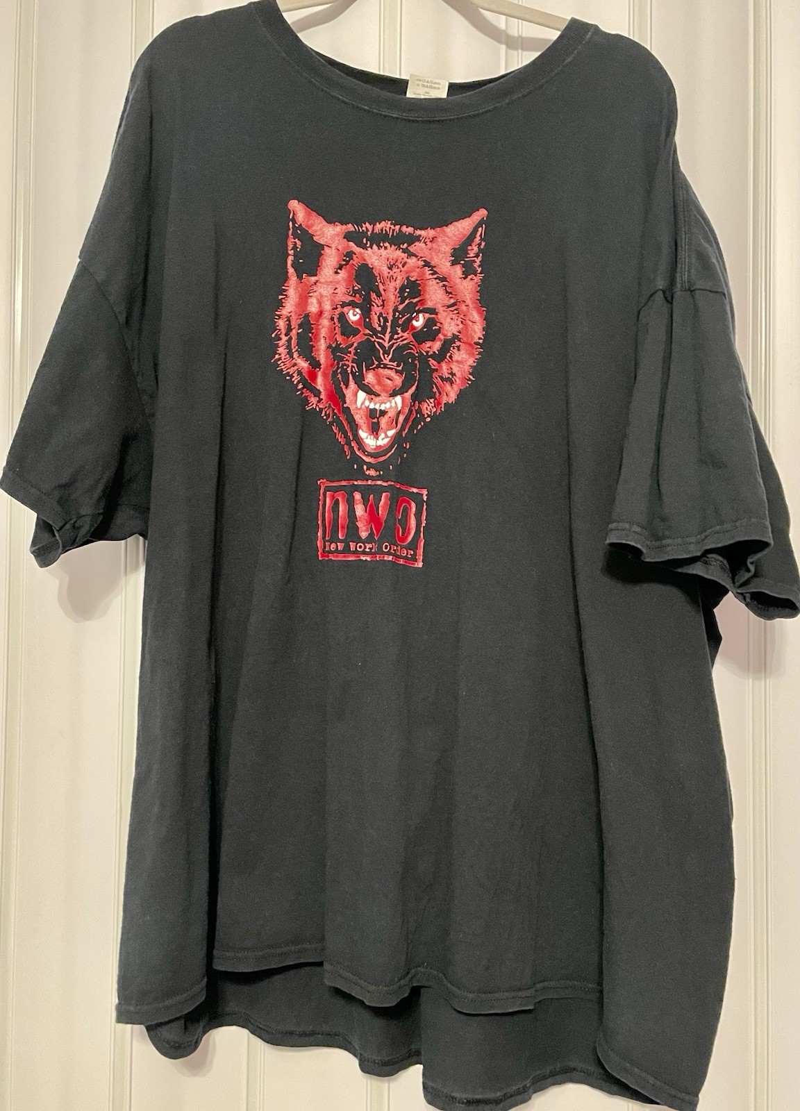 nWo Wolfpack WCW Wrestling Face 2-Sided Mens•4XL TShirt Hey Blue #13 Cotton gallery