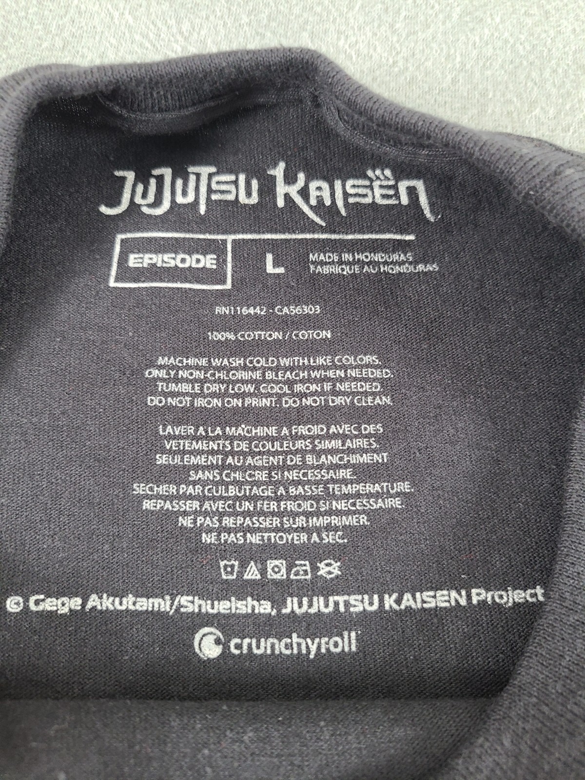 Episode x Jujutsu Kaisen Jujutsu Tech Black T-ShirtMen's Size Large NWOT gallery