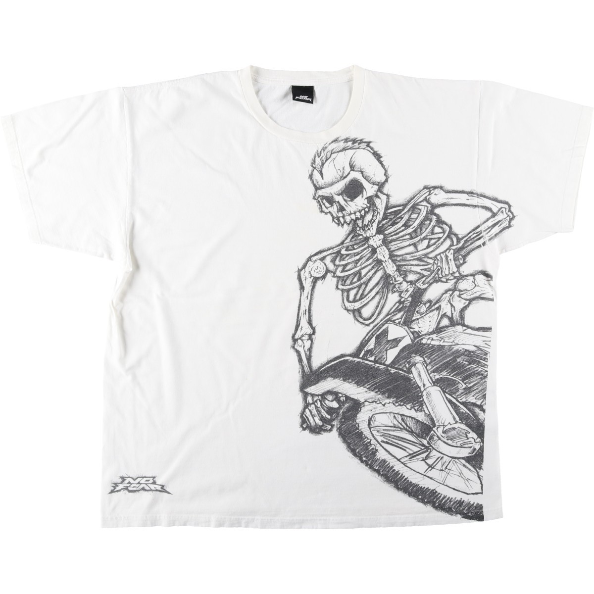 Used 90'S-00'S NO FEAR Skull Pattern Surf Skate T-Shirt Men's XXL equivalent... gallery