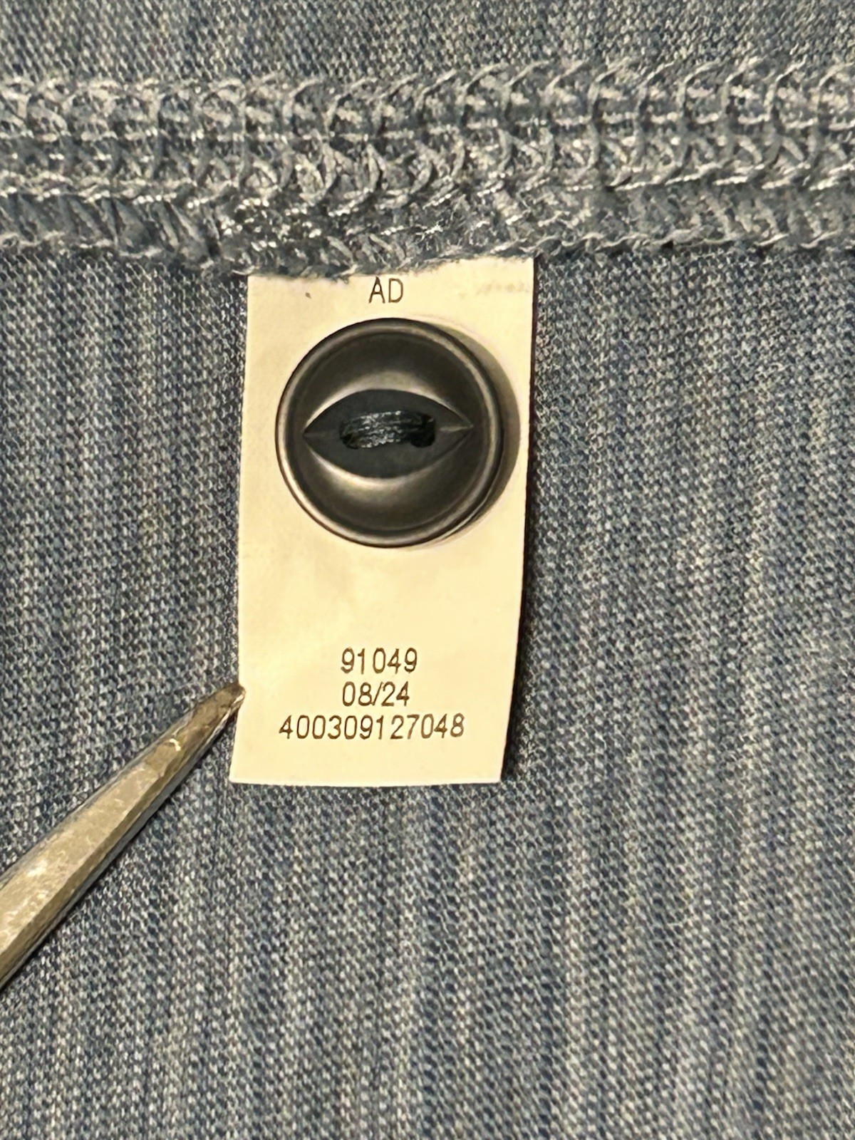 Sonoma Men's XL Blue Striped Henley T-Shirt Short Sleeve 3-Button Knit gallery