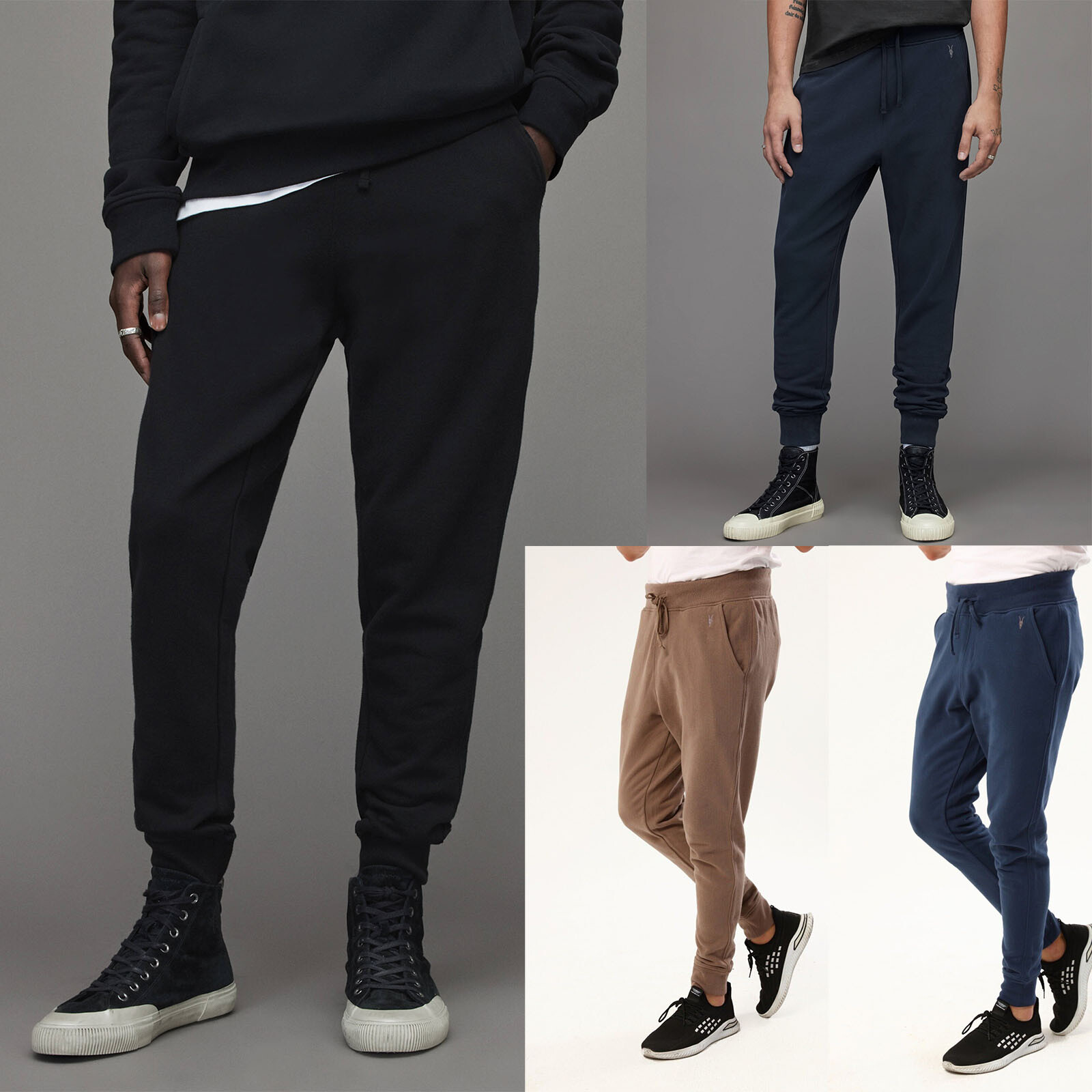 All Saints Mens Slim Raven Joggers Tracksuit Designer Jogging Bottoms Sweatpants gallery