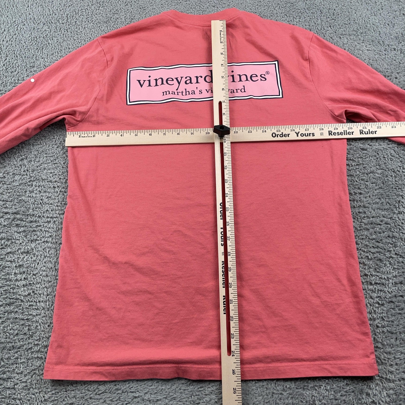 Vineyard Vines Shirt Mens Small Pink Long Sleeve Pocket Preppy Lightweight gallery