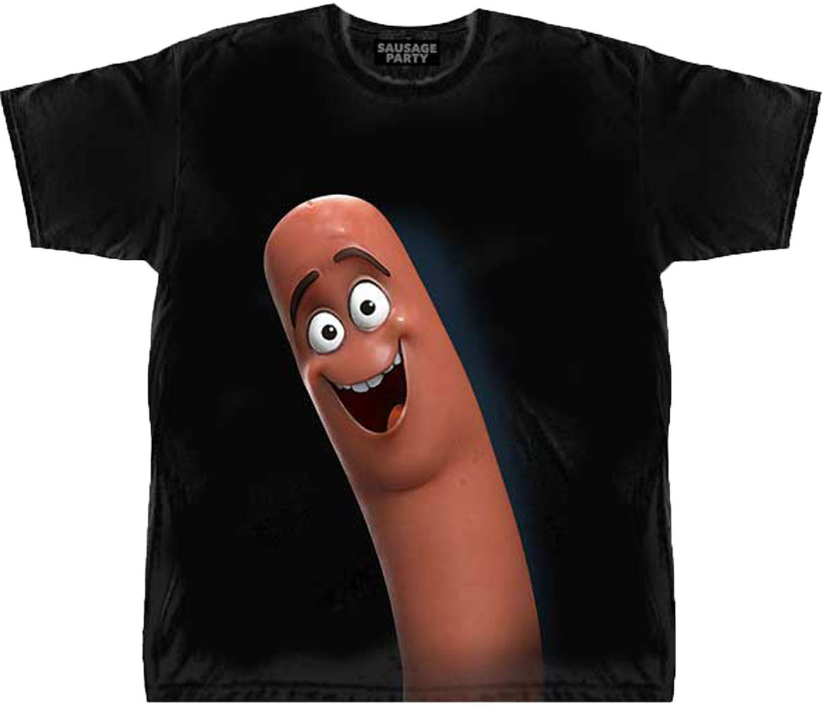Official Sausage Party Frank Popping Up Adult T-Shirt - Comedy Movie Seth Rogen gallery