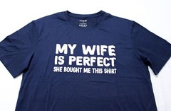 Shein Men’s Short Sleeve Crew Neck Graphic T-Shirt LB3 Navy Blue/White Small