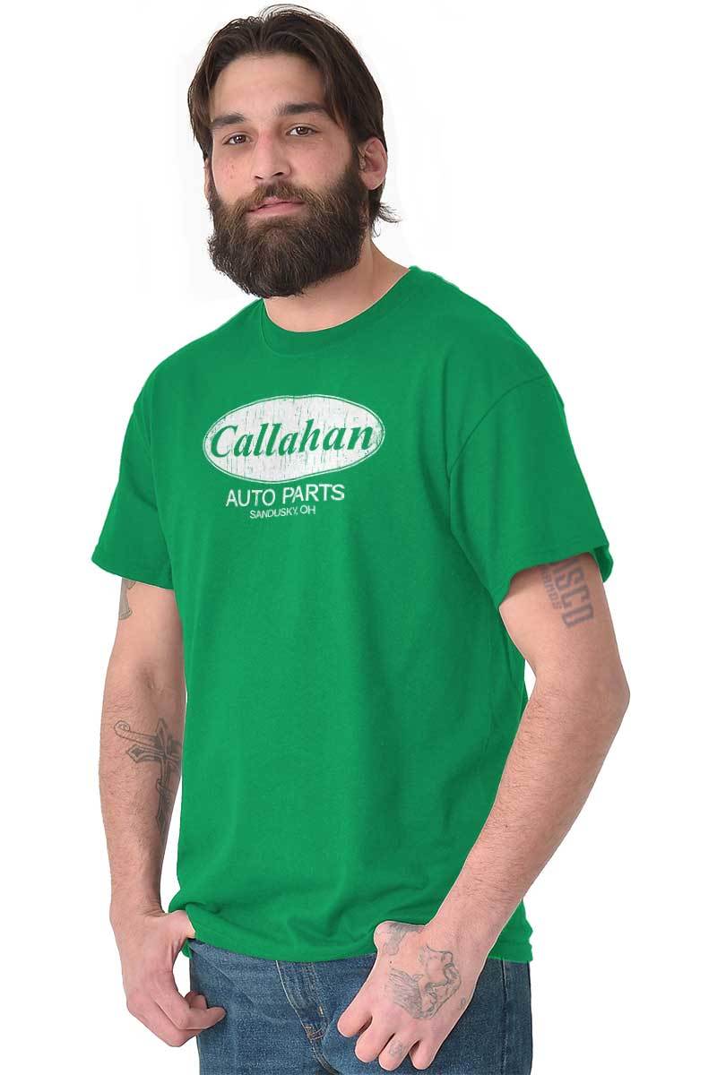 Funny Car Mechanic Gift Callahan Auto Parts Womens or Mens Crewneck T Shirt Tee gallery
