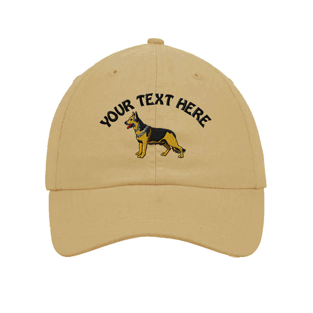 Your Text Here Custom German Shepherd Embroidered SOFT Unstructured Hat Cap gallery