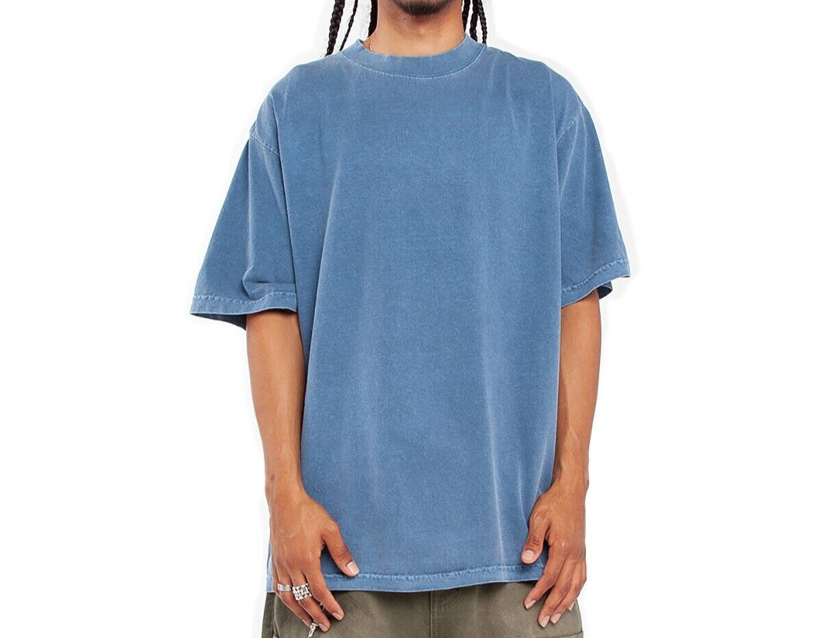 Shaka Wear Garment-Dyed Crewneck Heavy Knit T-Shirt Plain Blank Tee New S-5XL gallery
