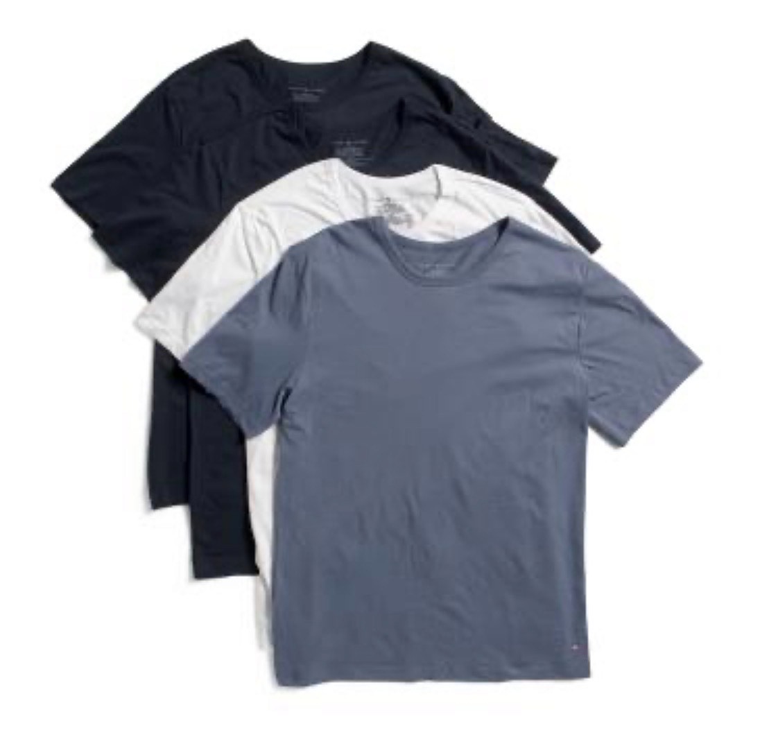 Tommy Hilfiger Men T-Shirts Tees 4 Pack M L XL Cotton Crew Neck Blue Black White gallery