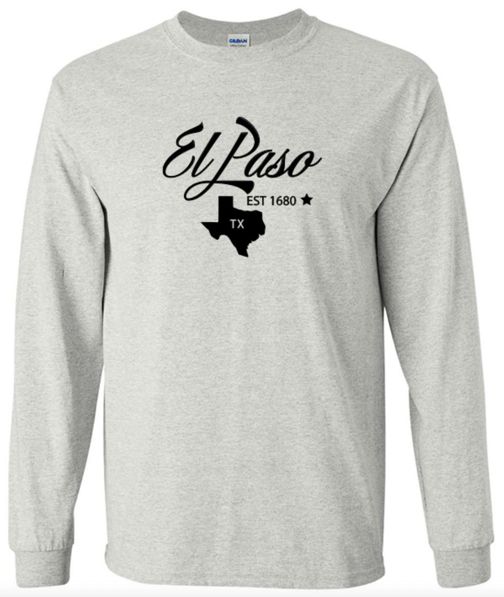 El Paso Texas State T-Shirt Long Sleeve Graphic Tee Unisex apparel Text logo gallery