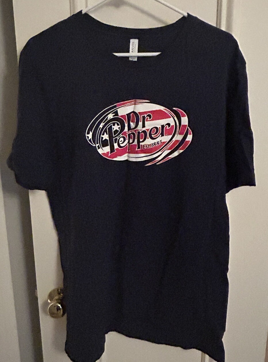 New Mens Dr Pepper TShirt / America Red White and Blue Design/ Various Sizes gallery