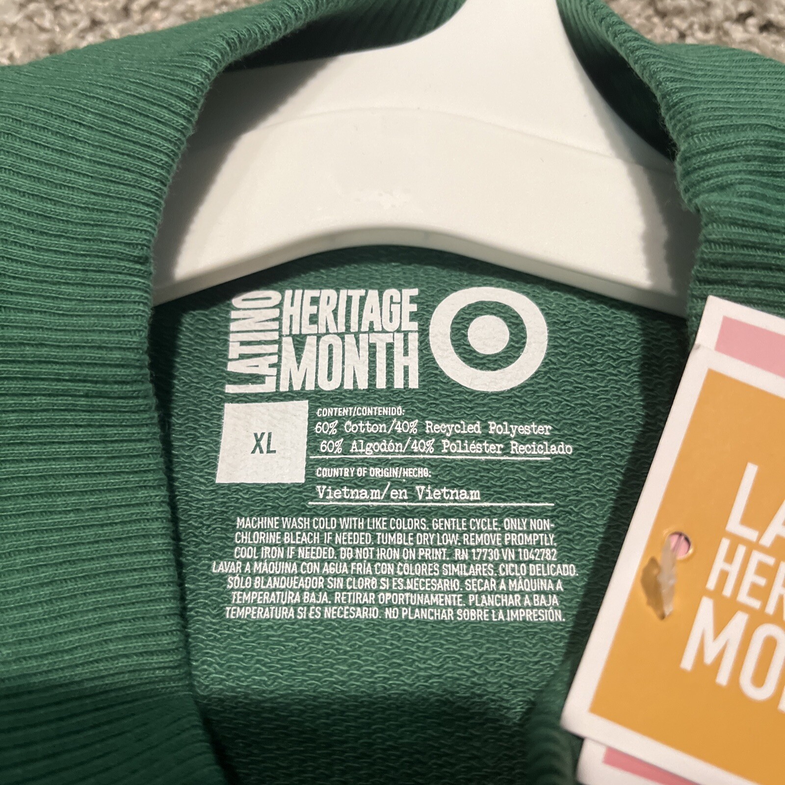 Latino Heritage Month Women Shirt “Latina Fuerte" XL Green Long Sleeve Target gallery