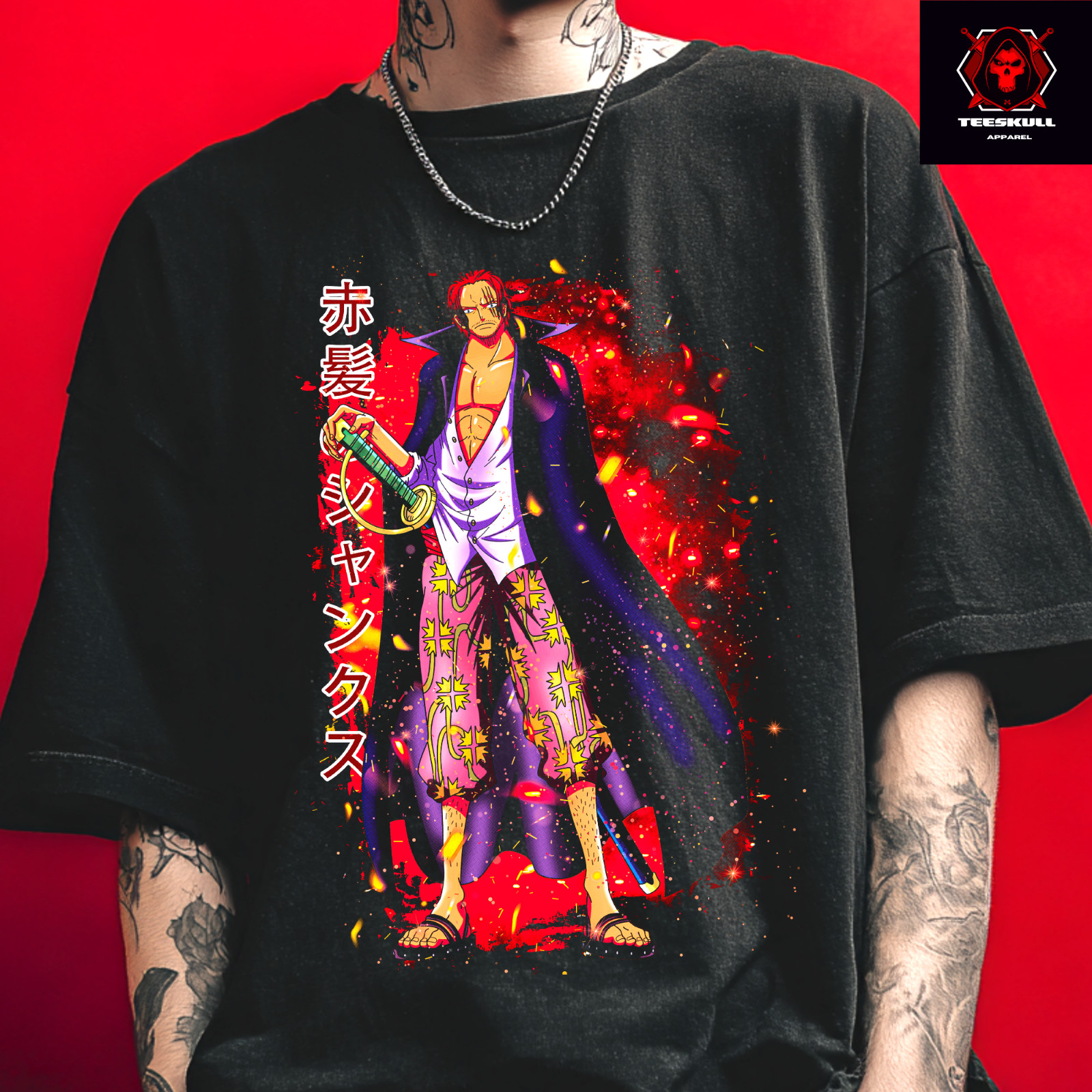 Red Hair Shanks 'One Piece' Anime Character Unisex Premium T-Shirt 🔥 gallery
